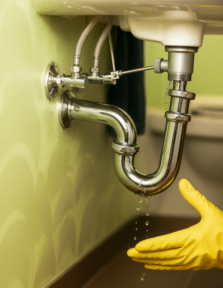 Wand mit sichtbaren Wasserflecken und Feuchtigkeitsschäden als typisches Anzeichen für einen Rohrbruch oder Wasseraustritt Wand mit sichtbaren Wasserflecken und Feuchtigkeitsschäden als typisches Anzeichen für einen Rohrbruch oder Wasseraustritt